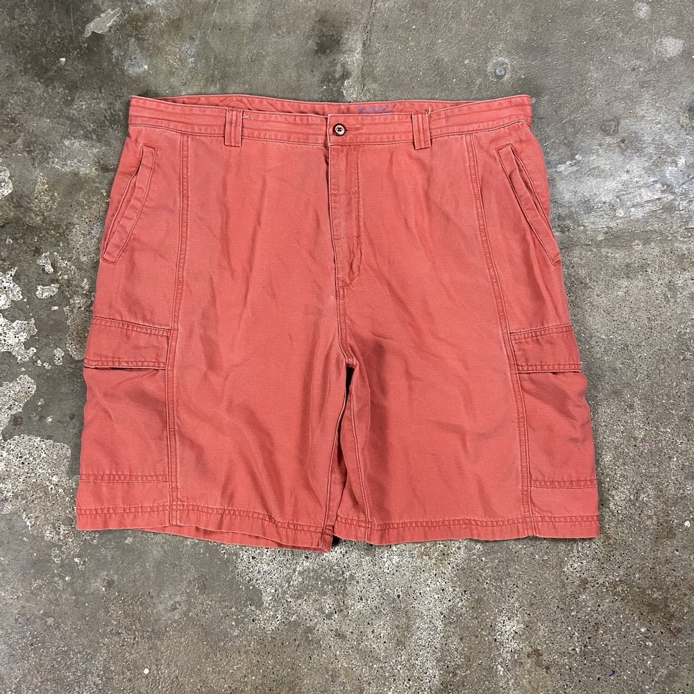 Tommy Bahama Relax Cargo Shorts Size 40 Salmon Pink Tropical Fishing Wear